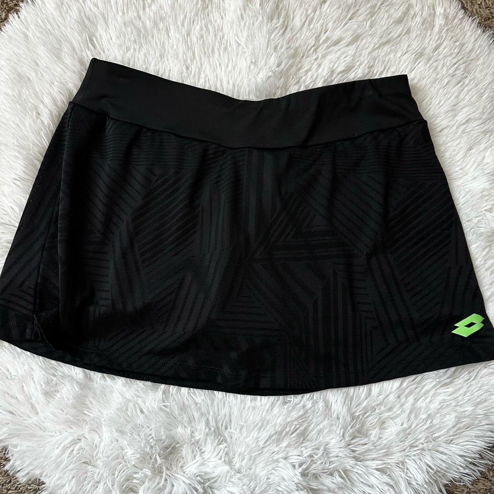 Lotto Black Patterned Mini Skirt